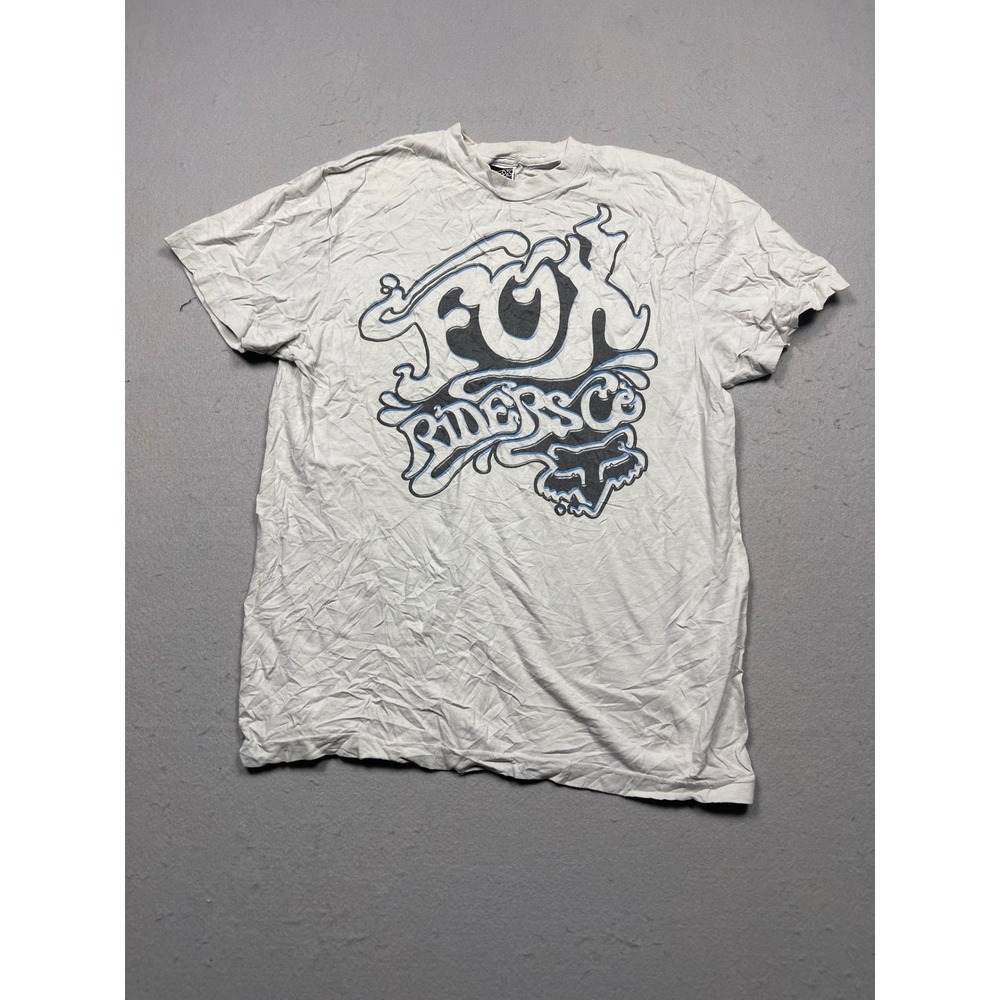 Fox Racing Riders Co Graphic T-Shirt Mens Medium Grey Cotton Blend Good